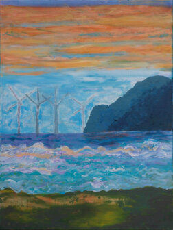 Windfarm sunset