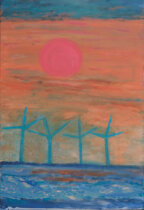 Windfarm sunset