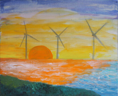 Windfarm Sunset